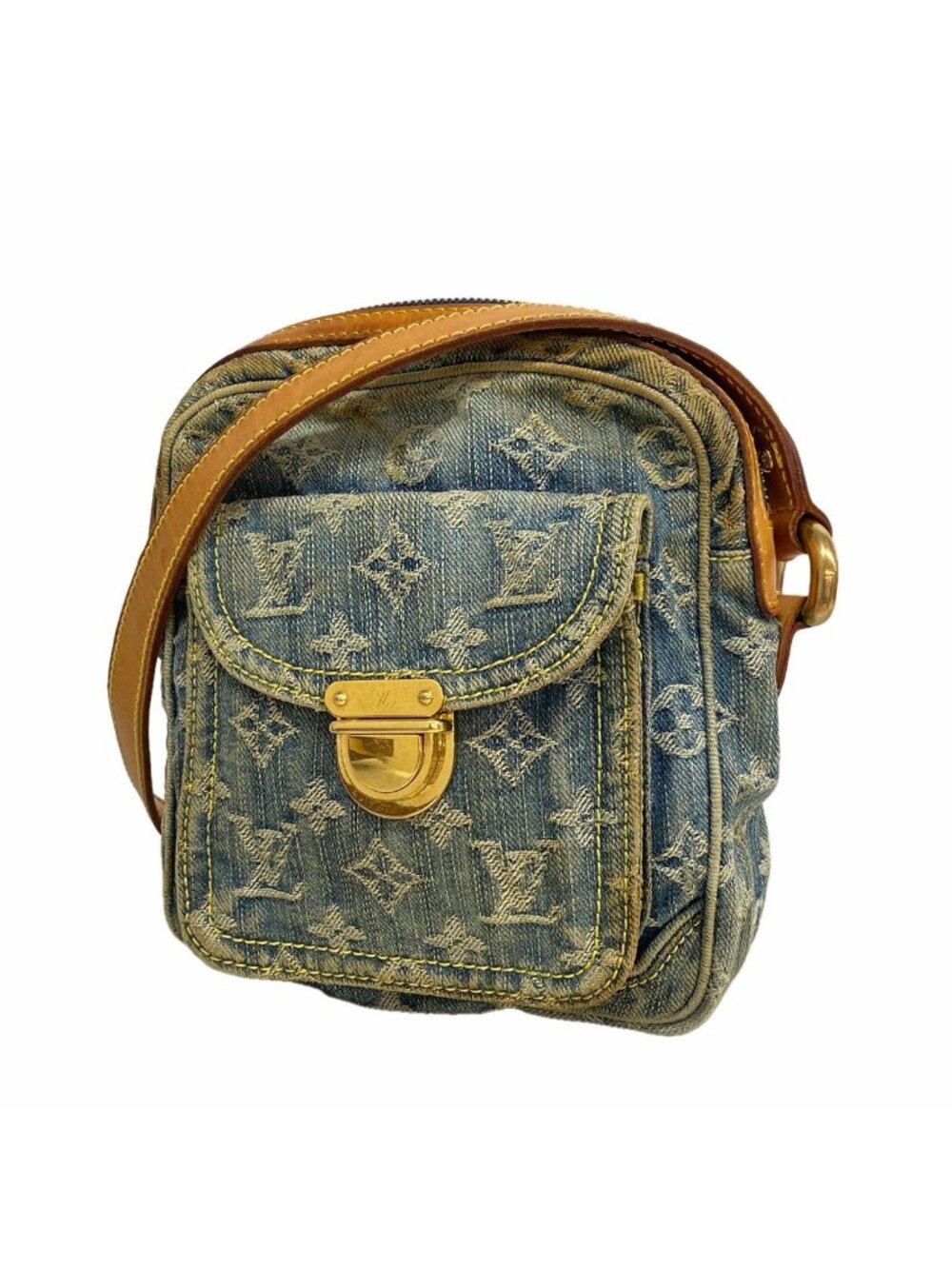 Louis Vuitton Shoulder Bag Monogram Denim Blue